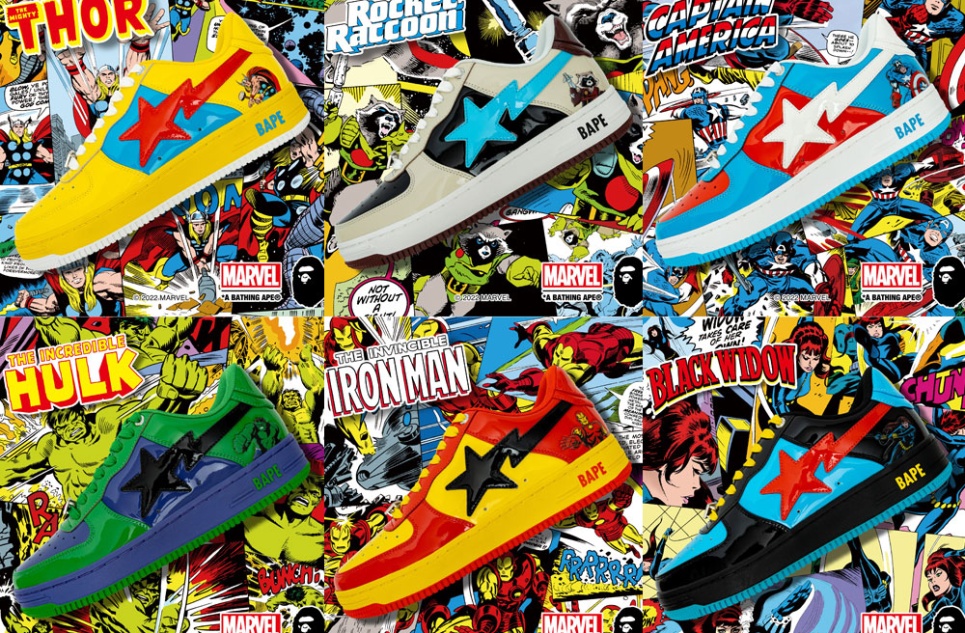 Кроссовки BAPE STA x Marvel 