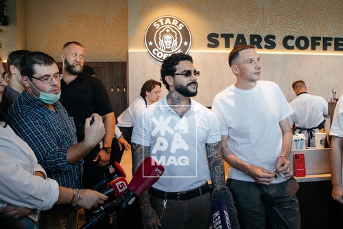 Открытие Stars Coffee Тимати и Антона Пинского 1