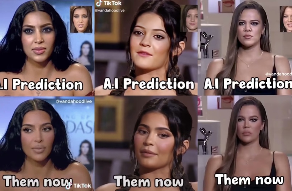 Австралийский блогер с помощью нейросети показал, как выглядели бы сестры Кардашьян без пластических операций